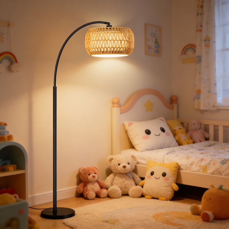 Arc Floor Lamp With Remote Control, 3 Color Temperatures & Dimmable LED, Adjustable Tall Standing Lamp For Living Room, Bedroom, Or Over Couch Reading Light