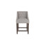 Tabouret de bar transitionnel en noyer capitonné avec garniture cloutée-746023958-750917133