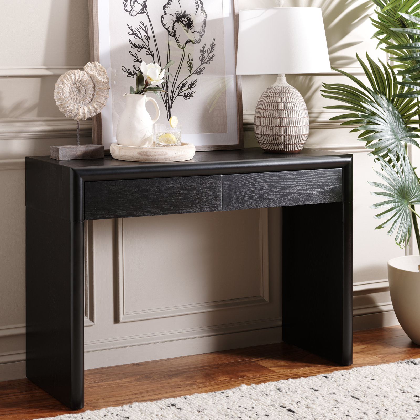 Valorie 45" Console Table, Black