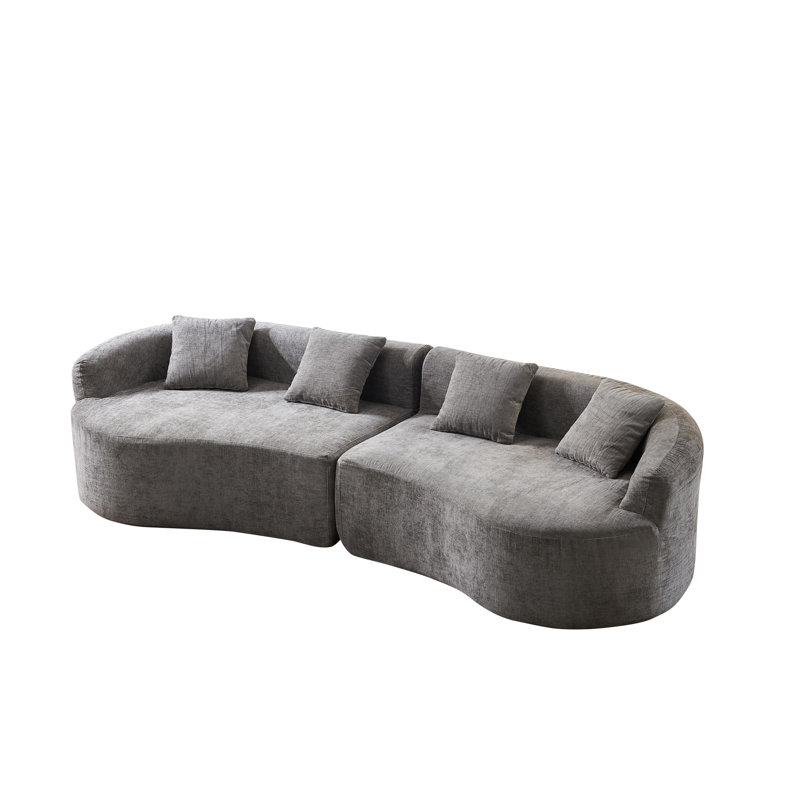 Canapé en chenille, Gris