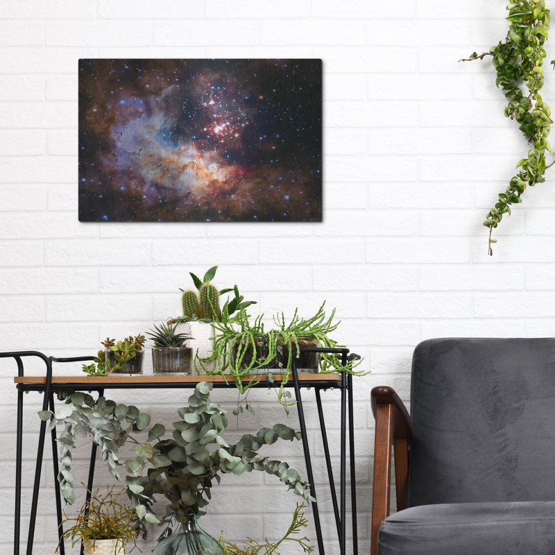 Télescope céleste Hubble, art mural en métal, H 12 po x l 16 po