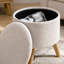Tabouret rond avec repose-pieds HOMcom-1568792911