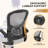 Game Chairs, Ergonomic Desk Chairs 330LBS Capacity High Back Mesh Computer Chair With Flip-Up Armrests, Comfy Work Chair With Adjustable Lumbar Support, Rolling Chair (One Size)-409901737