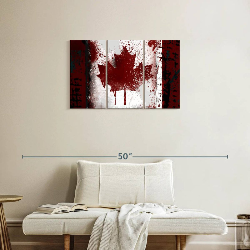 Borges Rustic Canada Flag, 20" H x 33" W