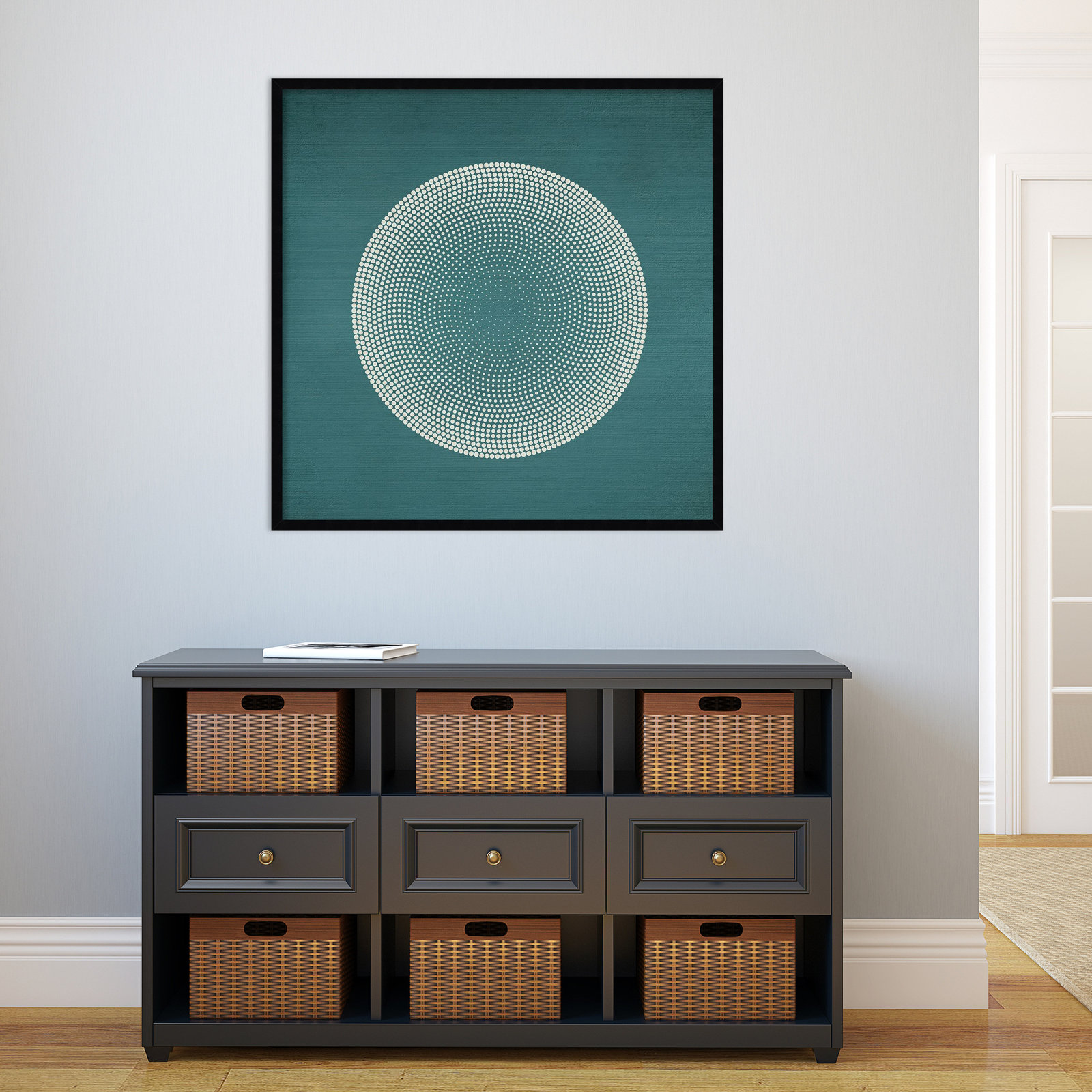 Circles by Incado, Black, 33" H x 33" W x 1" D
