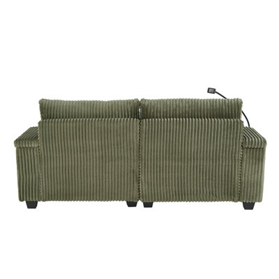 Indoor Oversized Corduroy Chaise Lounge Chair