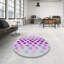 Tapis mauve/gris tissé à la machine-2079826538