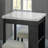 Dining Table Storage Side Shelves 2 X Dining Stools High Gloss Table Top 3Pc Dining Set