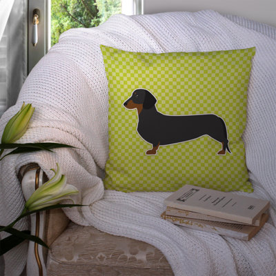 Coussin décoratif intérieur/extérieur carré teckel
