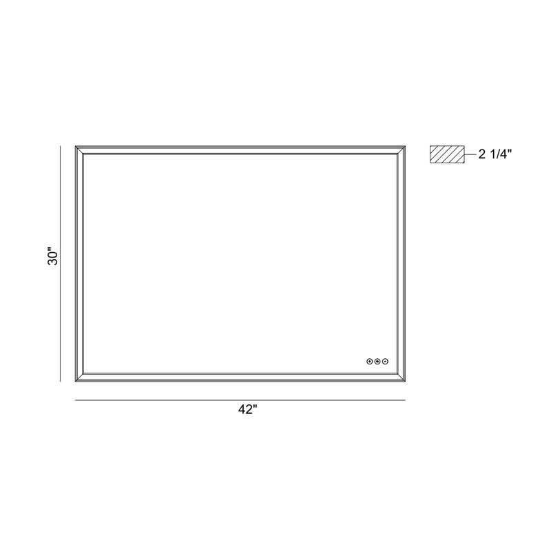 Miroir Nixon, 42 po x 30 po, Doré, Rectangle