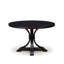Ensemble de table de cuisine 7 pièces avec 6 chaises de cuisine en polyester texturé brun, haut dossier et une table de cuisine au fini noir sablé.-1662195591-1672200591