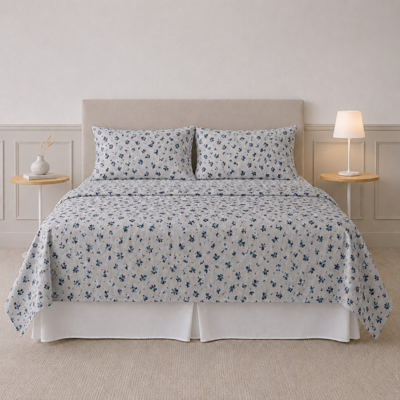 Modern Threads 4-Piece Ultra Soft Microfiber Sheet Set with Deep Pockets in Solids & Prints, Twin Sheet Set with 1 Pillowcase