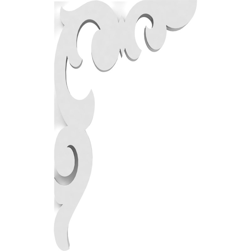Corbeau en PVC de qualité architecturale Kendall, H 14 po x l 8 po x P 1,875 po