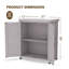 Banc de rempotage avec armoire de rangement et plateau de table en métal pour patio extérieur