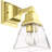 Wall Sconce: 1-Light Clear Glass Shade.-1817631482