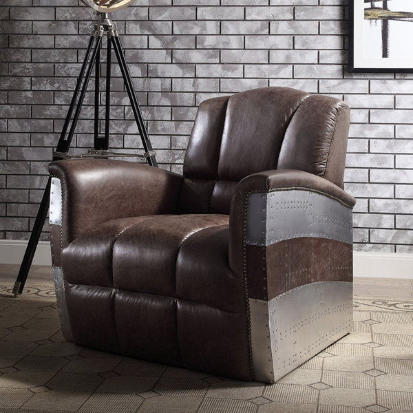 Simple Relax Leather Club Chair | Wayfair