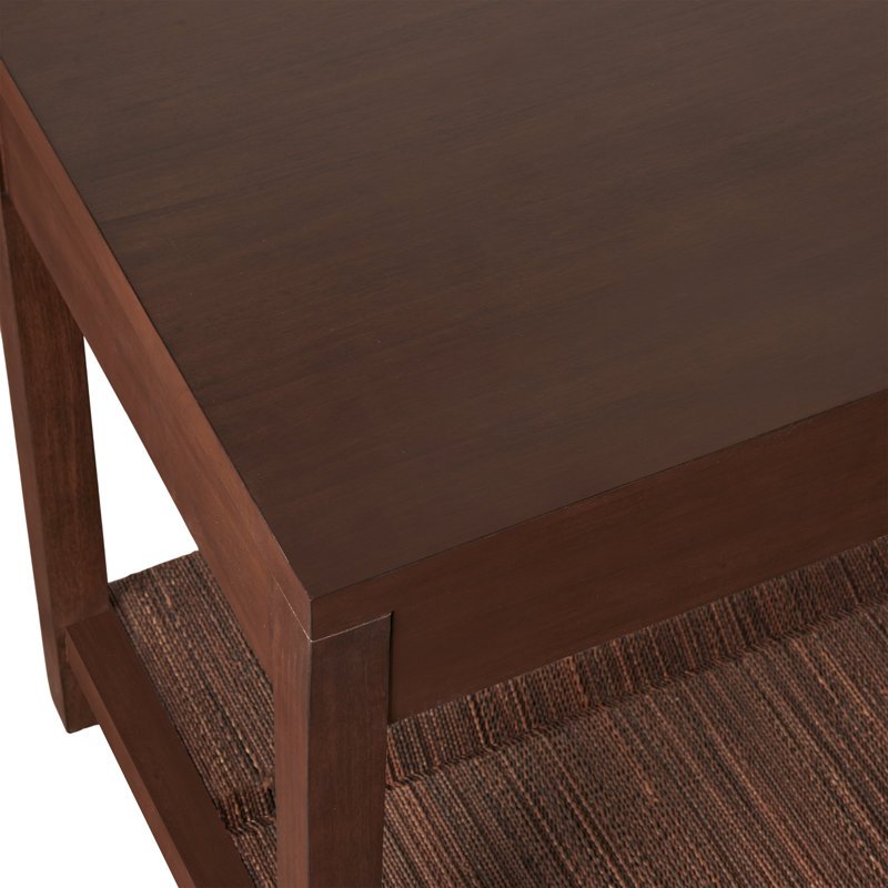 Textura Bedside Table in Natural, Dark Brown