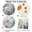 "Orange Bute", art botanique abstrait sur toile 2 pièces-1794255041-1794255051-1794255053