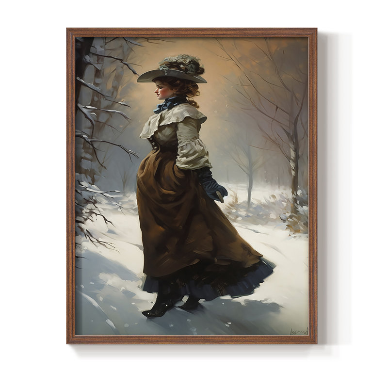 Reproduction encadrée WOMEN Series CML XXVI - bois massif, H 15 po x l 12 po, Noyer