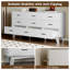 Commode 9 tiroirs large moderne avec base robuste en forme de X-964880181