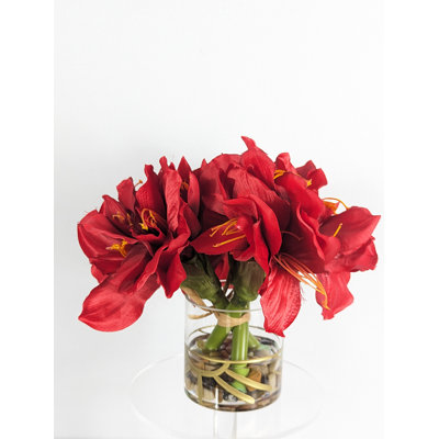Amaryllis, arrangement floral dans un vase