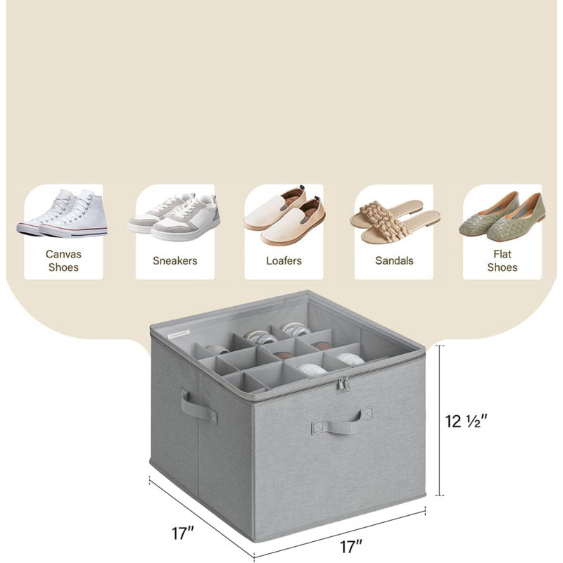 16 Pair Stackable Shoe Storage Box