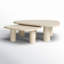 Zion Coffee Table Set - Merlot Marble-939944889