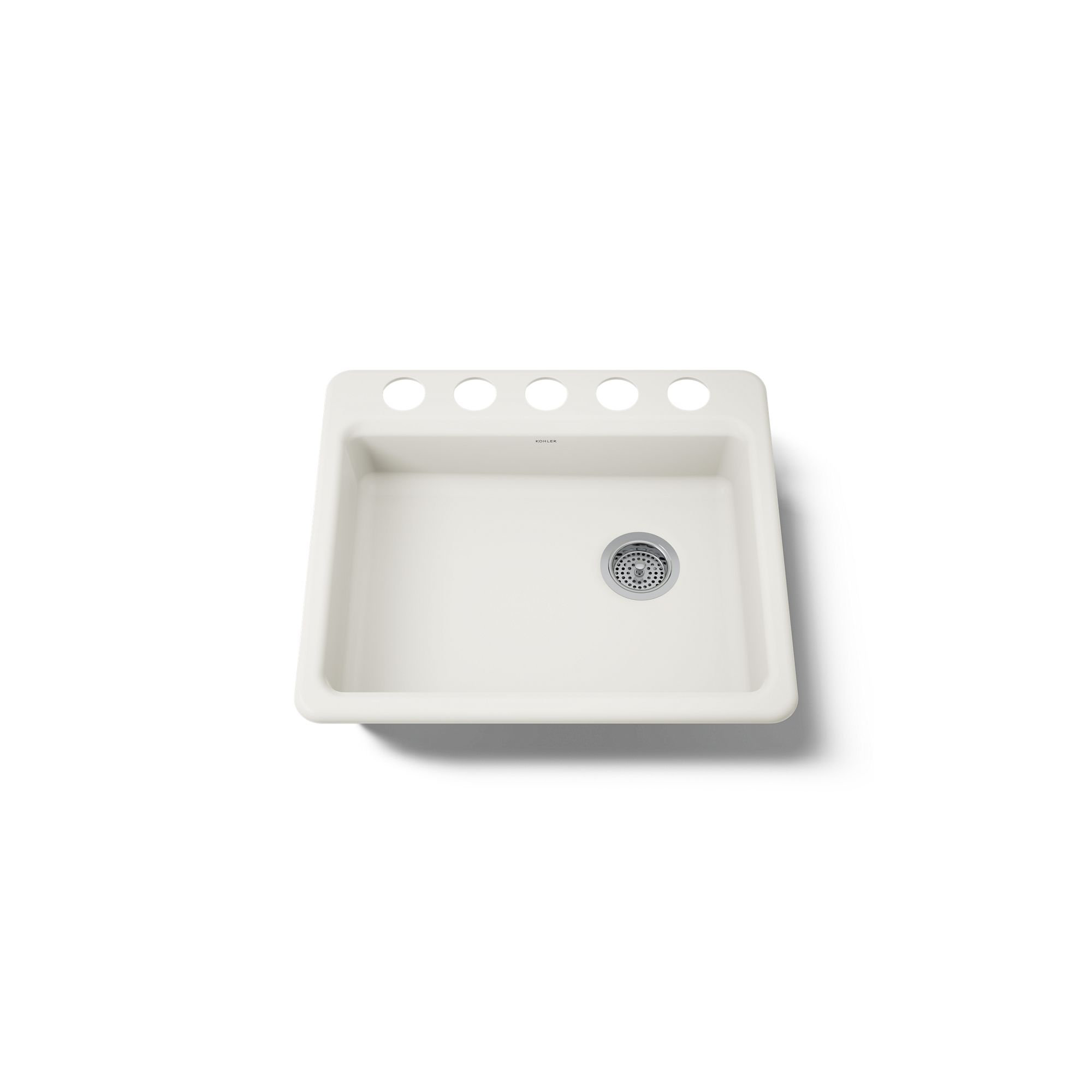 Riverby 25" L x 22" W Undermount Single Bowl Kitchen Sink, Biscuit