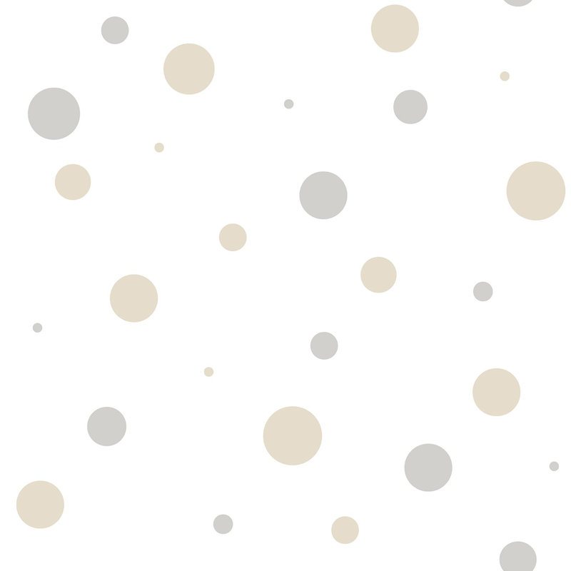 Little Explorers 2 Polka Dots Wallpaper Roll, Silver