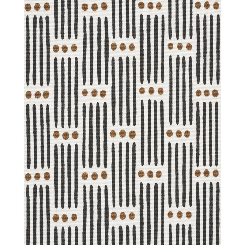 Dotted Stripe Fabric, Black