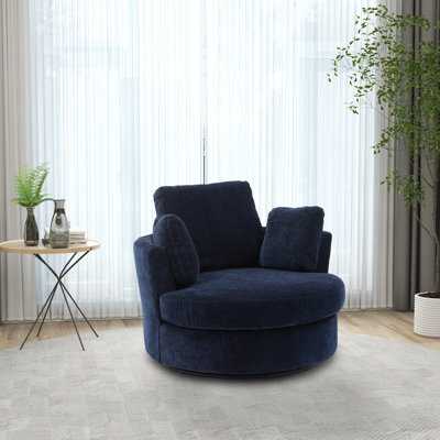 Fauteuil demi-tonneau pivotant de 40 po de largeur Dahlonega