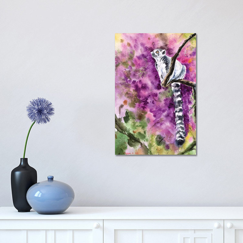 Lemur by George Dyachenko - Wrapped Canvas Painting, 30.48 cm H x 45.72 cm W