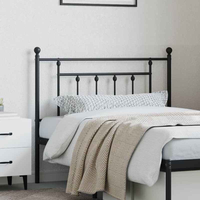 Aliha Headboard, 97cm H x 112cm W x 3cm D, Black