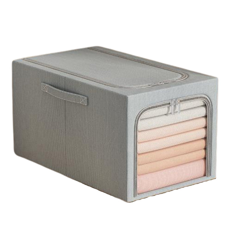 Cotton And Linen Foldable Storage Box Wardrobe Finishing Cloth Storage Folding Storage Box Clothing Storage Box