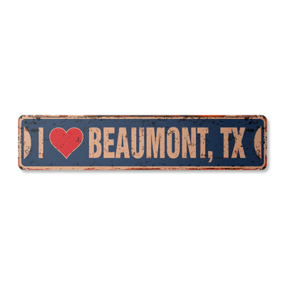 Plaque de rue Beaumont en aluminium 4 po x 18 po