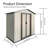 Outdoor Storage Garden Shed 5Ftx3ft Apex Roof White-123950840-123950844