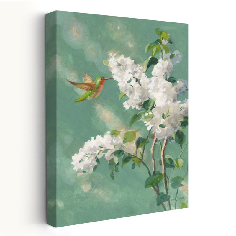 Animaux et oiseaux, colibri, printemps, art, H 48 po x l 32 po