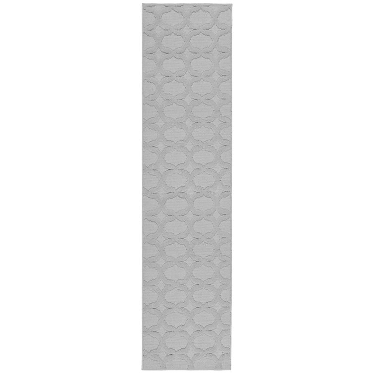 Togut Non-Slip Polypropylene Silver Area Rug