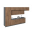 Ensemble d'armoires de cuisine en panneau de fibres à densité moyenne (MDF) H 96 po x l 180 po x P 107 po FK-Serene