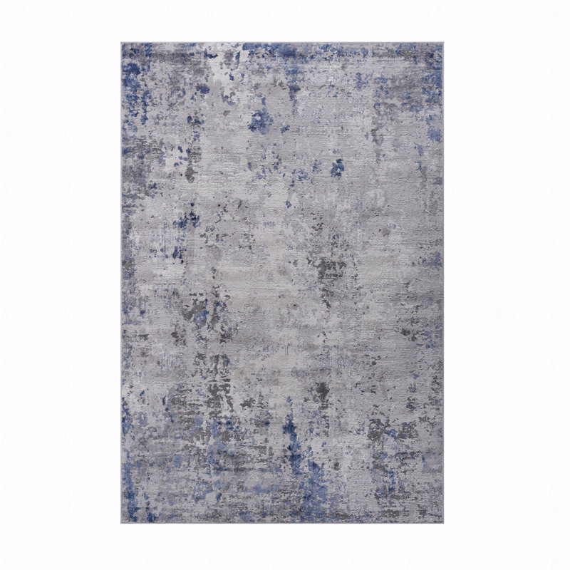 Tapis abstrait élégant et résistant aux taches, Rectangulaire 2 pi x 3 pi