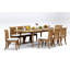 11 Pcs Grade-A Teak Wood Dining Set: 118" Double Extension Oval Table And 10 Giva Armless Chairs #11GV2600-465884594-445257075