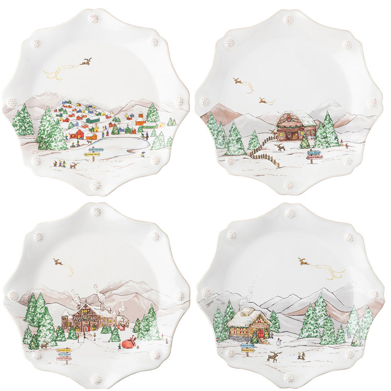 Berry & Thread North Pole Dessert/Salad Plate Assorted Set