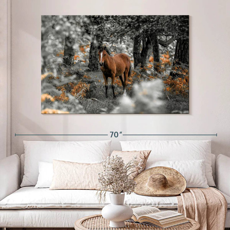 Brampt Horse Trails I, 34" H x 51" W
