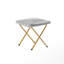 Chaise pliante rembourrée à double soucoupe avec structure en acier et 2 repose-pieds pliants-1053559947