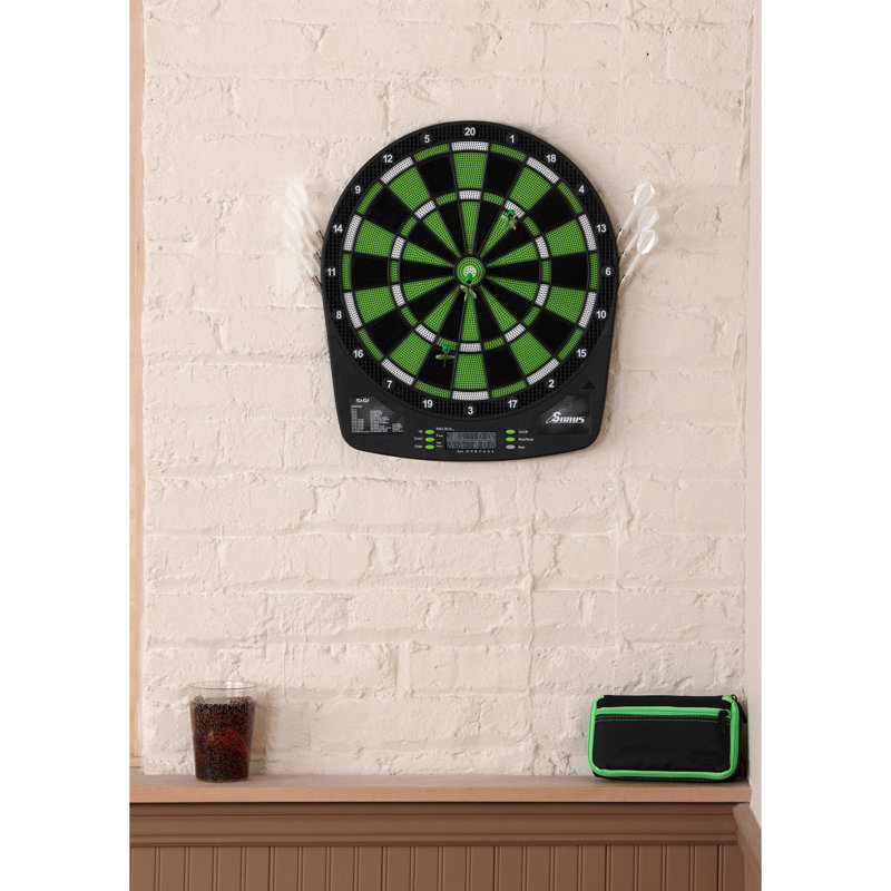 Fat Cat Sirius 13.5" Black and Green Electronic Dartboard