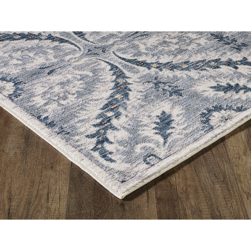 Tapis bleu clair Bradford, Rectangle 2 pi 6 po x 4 pi 7 po