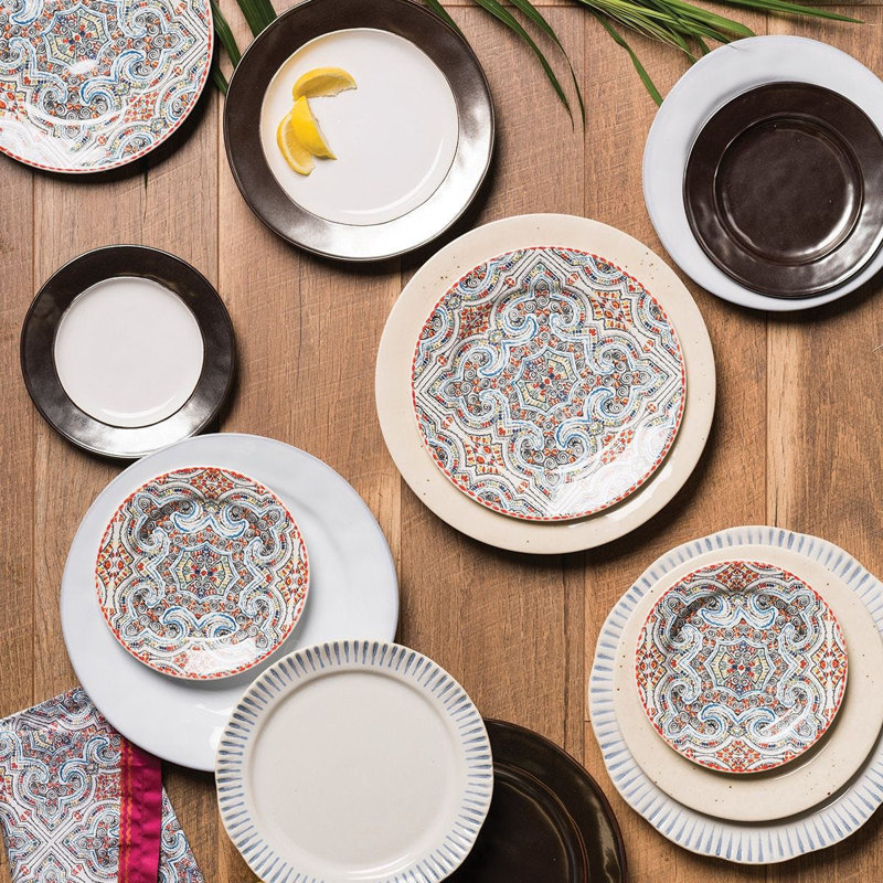 Pewter Stoneware Side/Cocktail Plate