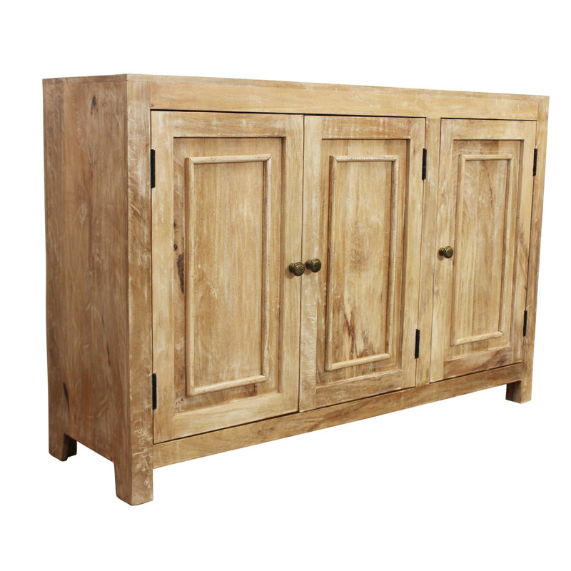 Buffet en bois massif à 3 portes 54 po Bronstein
