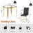 5-Piece Round Glass Dining Set, 37" Tempered Glass Table With 4 High Back PU Leather Chairs-770044268-770044274