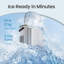 LEDREM 12 Lb. Daily Production Cube Ice Freestanding Ice Maker